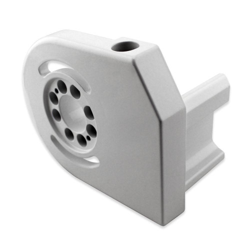 Soporte de fijación blanco para escuadra derecha del toldo cofre SAMOA