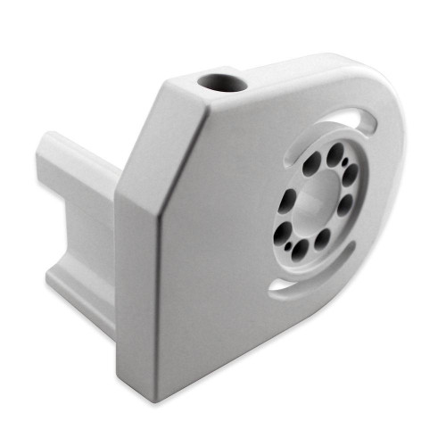 Soporte de fijación blanco para escuadra izquierda del toldo cofre SAMOA 2