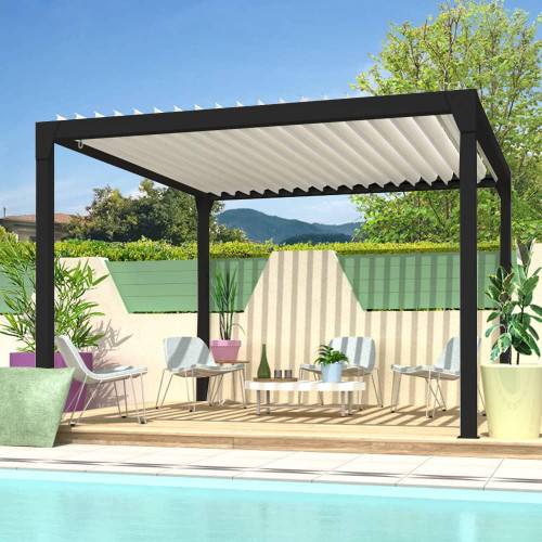Pérgola bioclimática manual de 3.50 m x 4.00 m