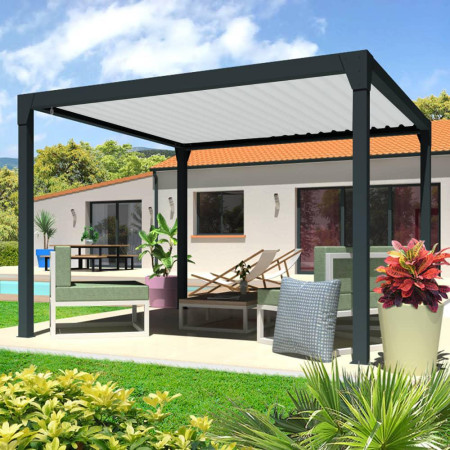 Pérgola bioclimática manual de 3.50 m x 4.00 m