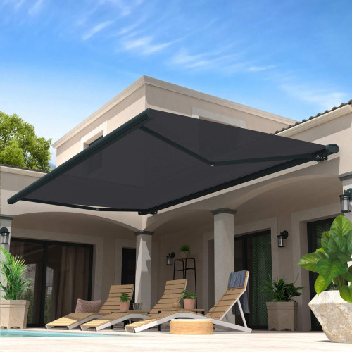 Toldo cofre Barbade 6 m x 3,5 m con motor, mando a distancia y sistema de emergencia