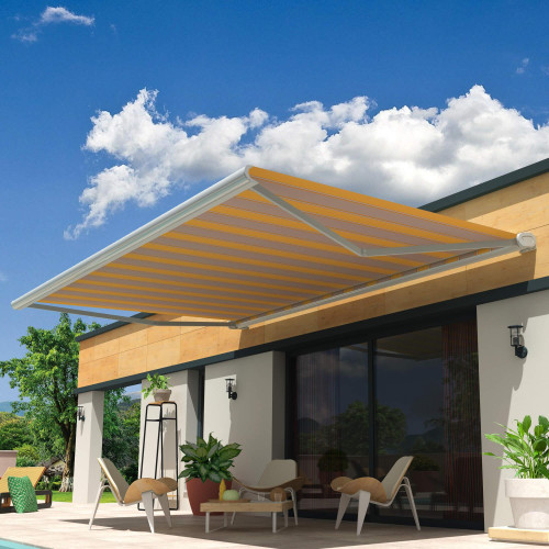 Toldo cofre Samoa 4 m x 2,50 m motorizado con mando a distancia