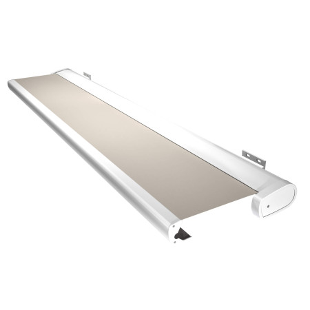 Store Banne Coffre Barbade 4 x 3,5 m Motorisé à télécommande avec manoeuvre de secours + éclairage led