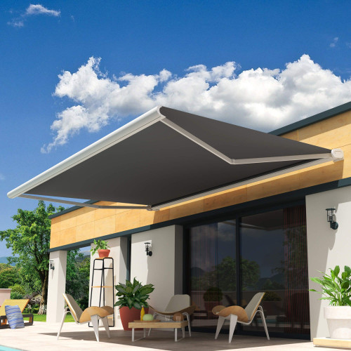 Samoa 4 x 3,5 m Toldo cofre motorizado con mando a distancia y accionamiento de emergencia