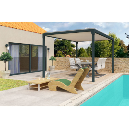 Pérgola bioclimática manual de 3.50 m x 4.00 m