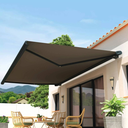 Toldo cofre Barbade 4 m x 3,5 m con motor, mando a distancia y sistema de emergencia