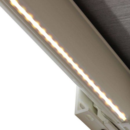 Toldo cofre Barbade 5 m x 3,5 m con motor, mando a distancia y sistema de emergencia