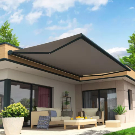 Toldo cofre Arizona 5 m x 3,5 m Motorizado con mando a distancia y sistema de emergencia